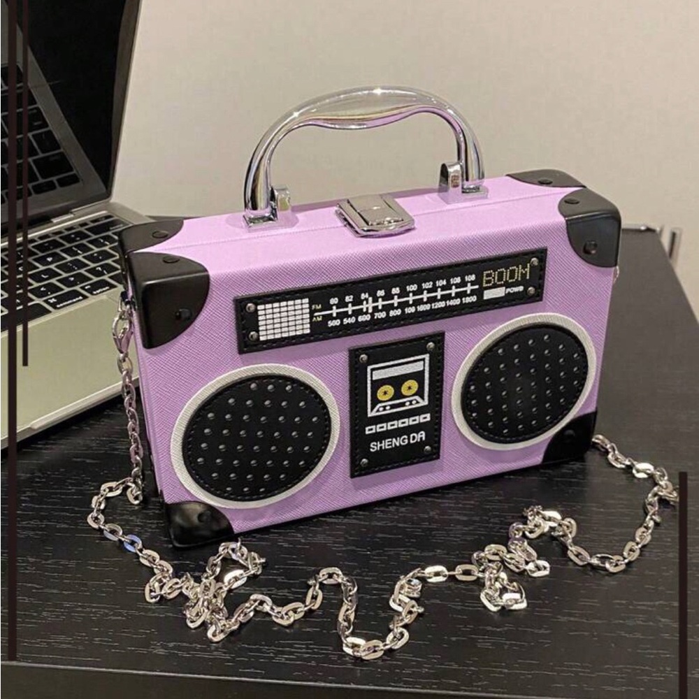 Purple Portable Audio Boombox